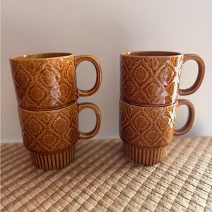 1970s stackable mugs